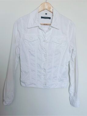 J Brand Slim Fit Denim Jacket Pure White Size S Jean Jacket